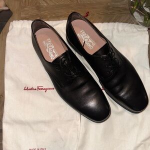 Salvatore Ferragamo Men's Classic Black Oxfords
